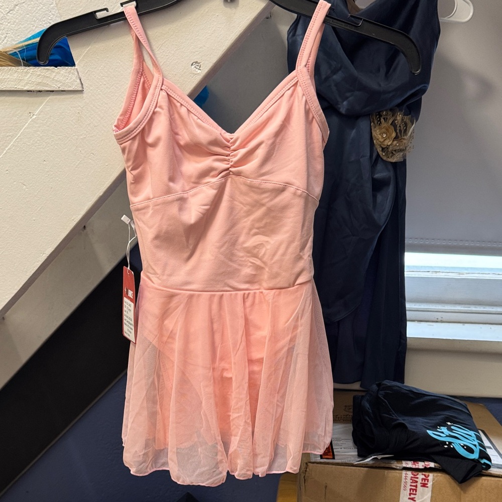Pink leotard with skirt  - Soft Pink